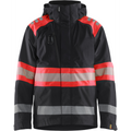 Blaklader High Vis Shell Jacket, Black/High Vis Red