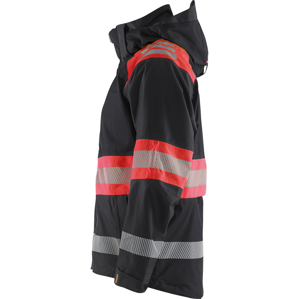 Blaklader High Vis Shell Jacket, Black/High Vis Red (3)