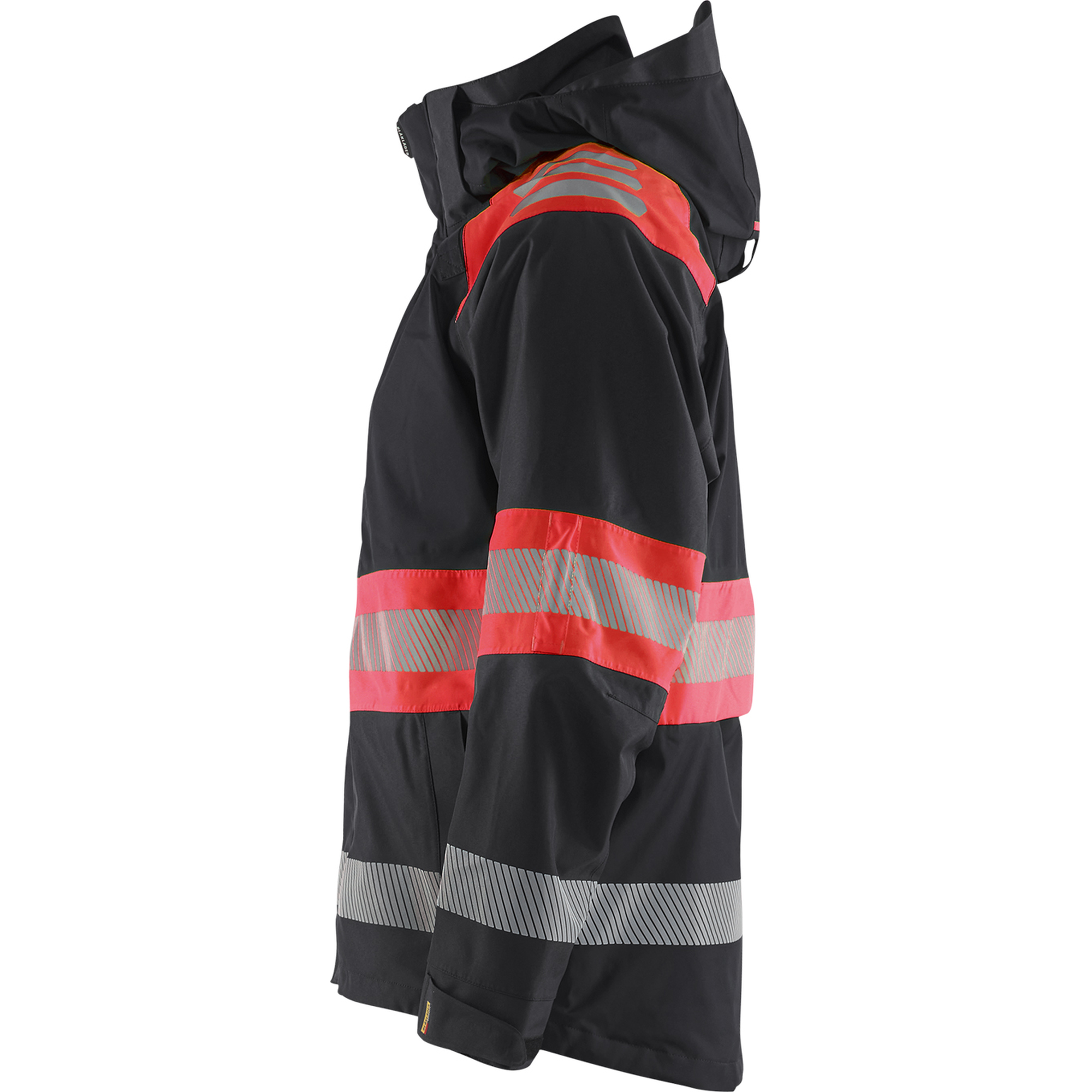 Blaklader High Vis Shell Jacket, Black/High Vis Red (3)
