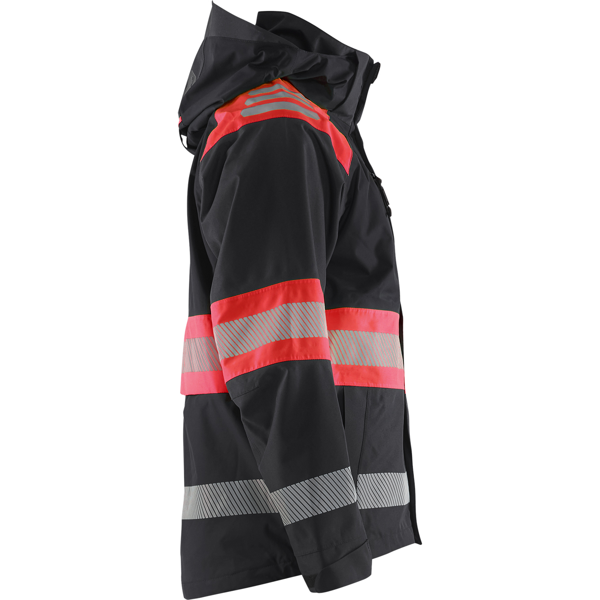 Blaklader High Vis Shell Jacket, Black/High Vis Red (2)