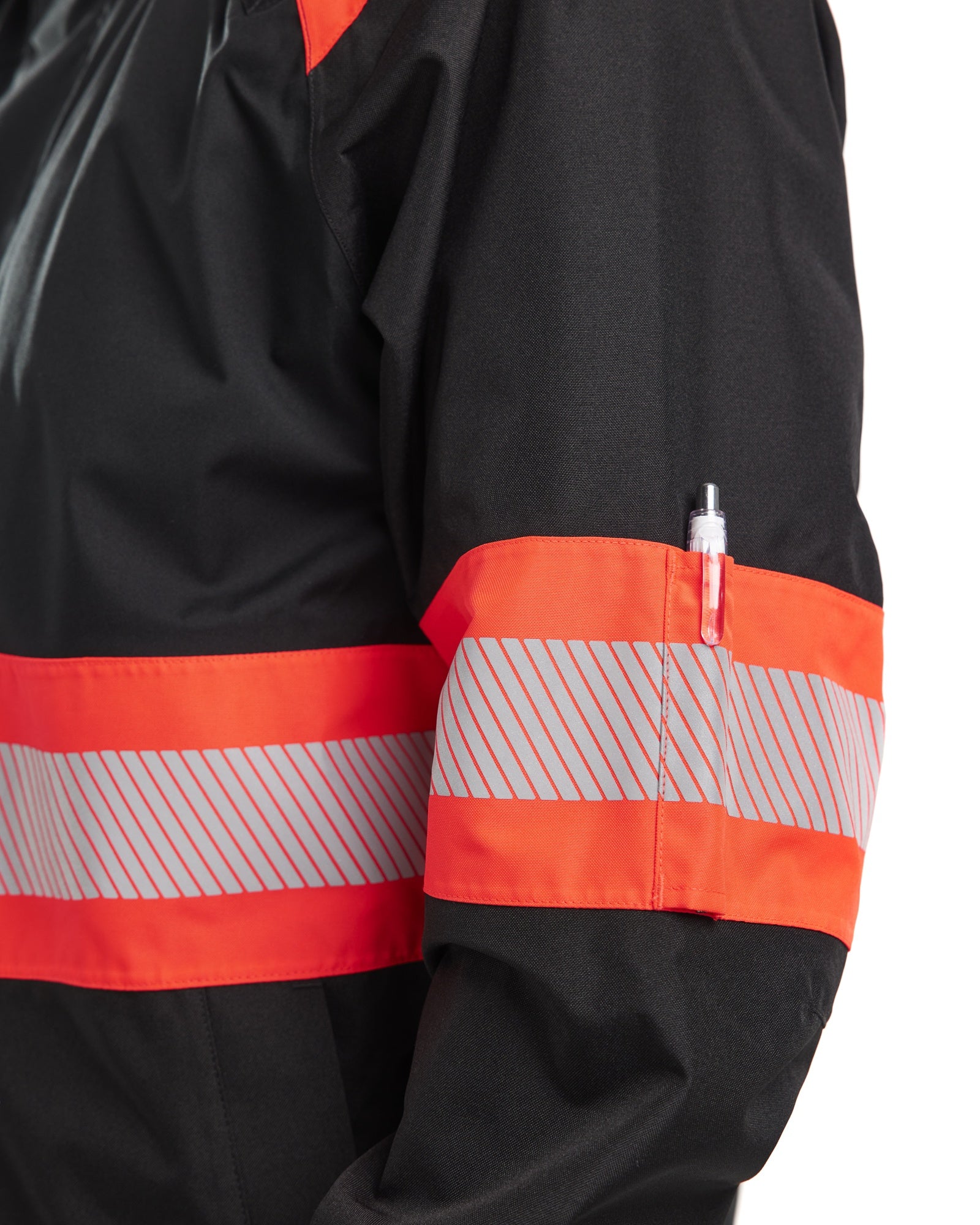 Blaklader High Vis Shell Jacket, Black/High Vis Red (8)