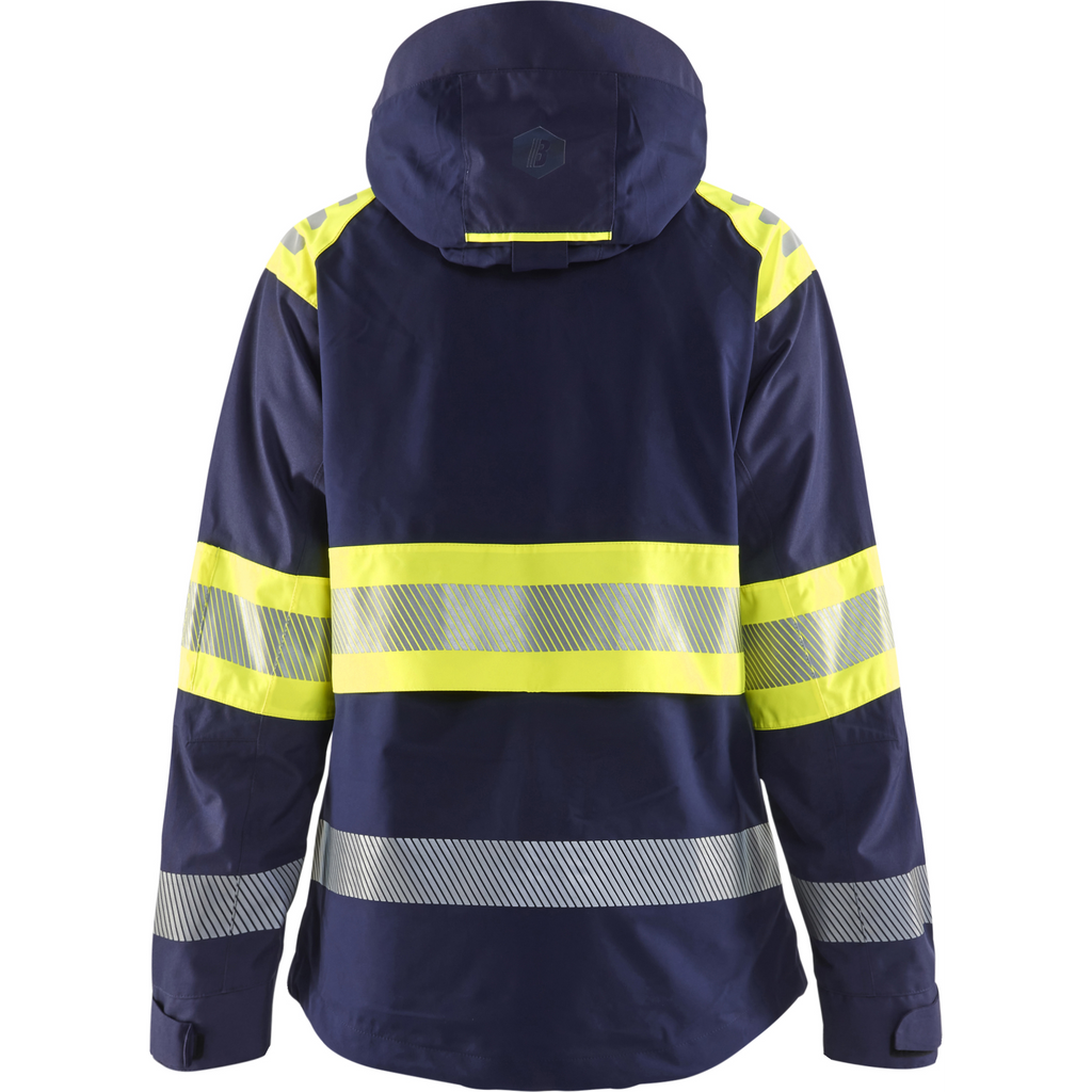 Blaklader High Vis Ladies Shell Jacket, Navy Blue/ Yellow (4)