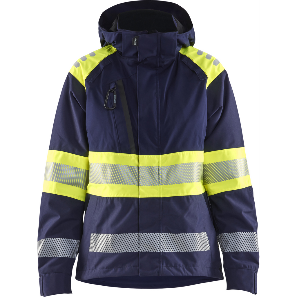 Blaklader High Vis Ladies Shell Jacket, Navy Blue/ Yellow