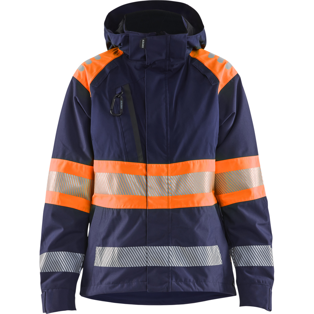 Blaklader High Vis Ladies Shell Jacket, Navy Blue/Orange