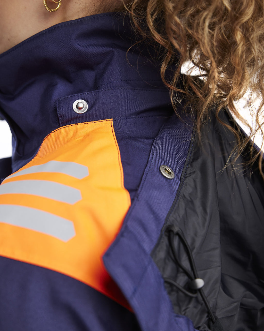 Blaklader High Vis Ladies Shell Jacket, Navy Blue/Orange (8)