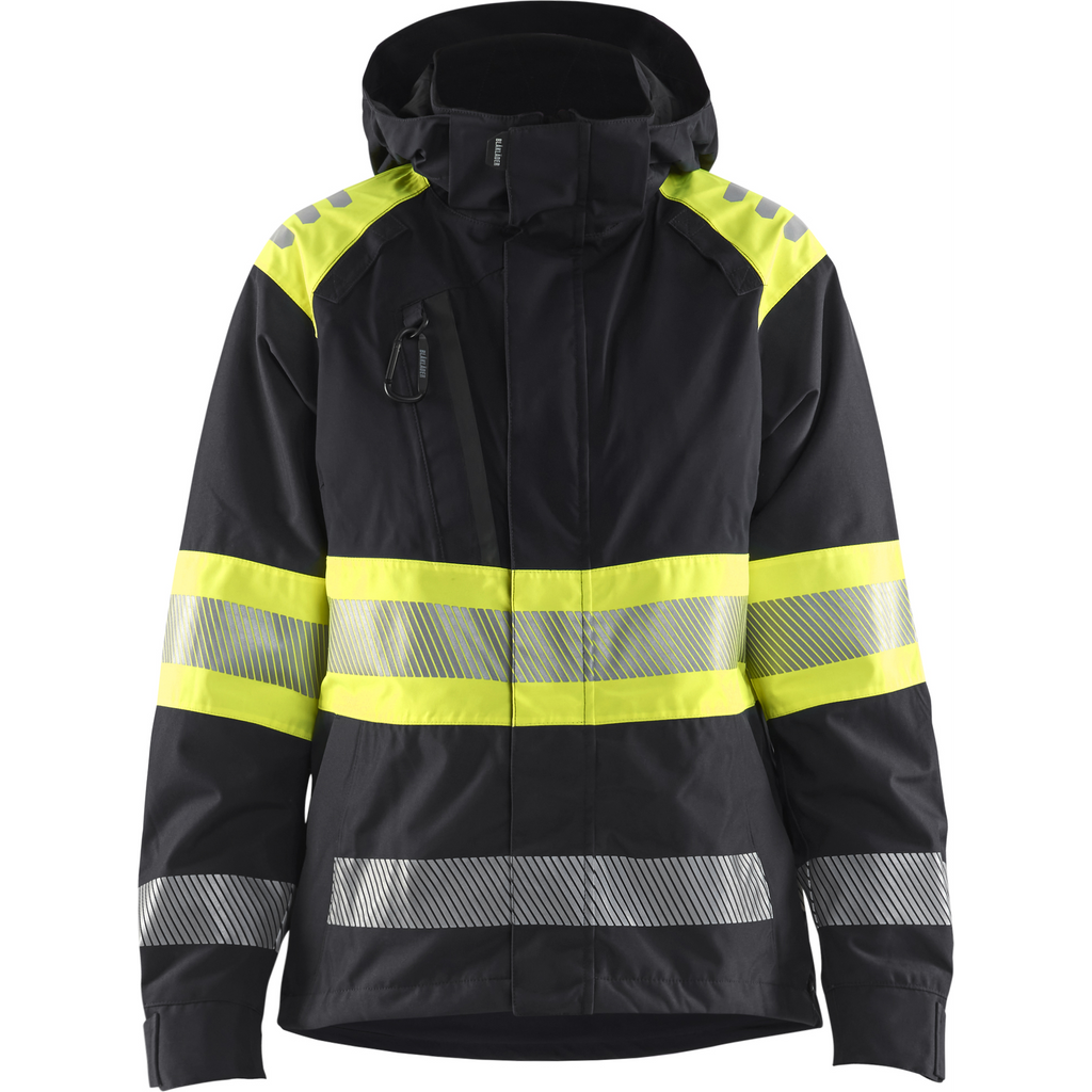 Blaklader High Vis Ladies Shell Jacket, Black/Yellow