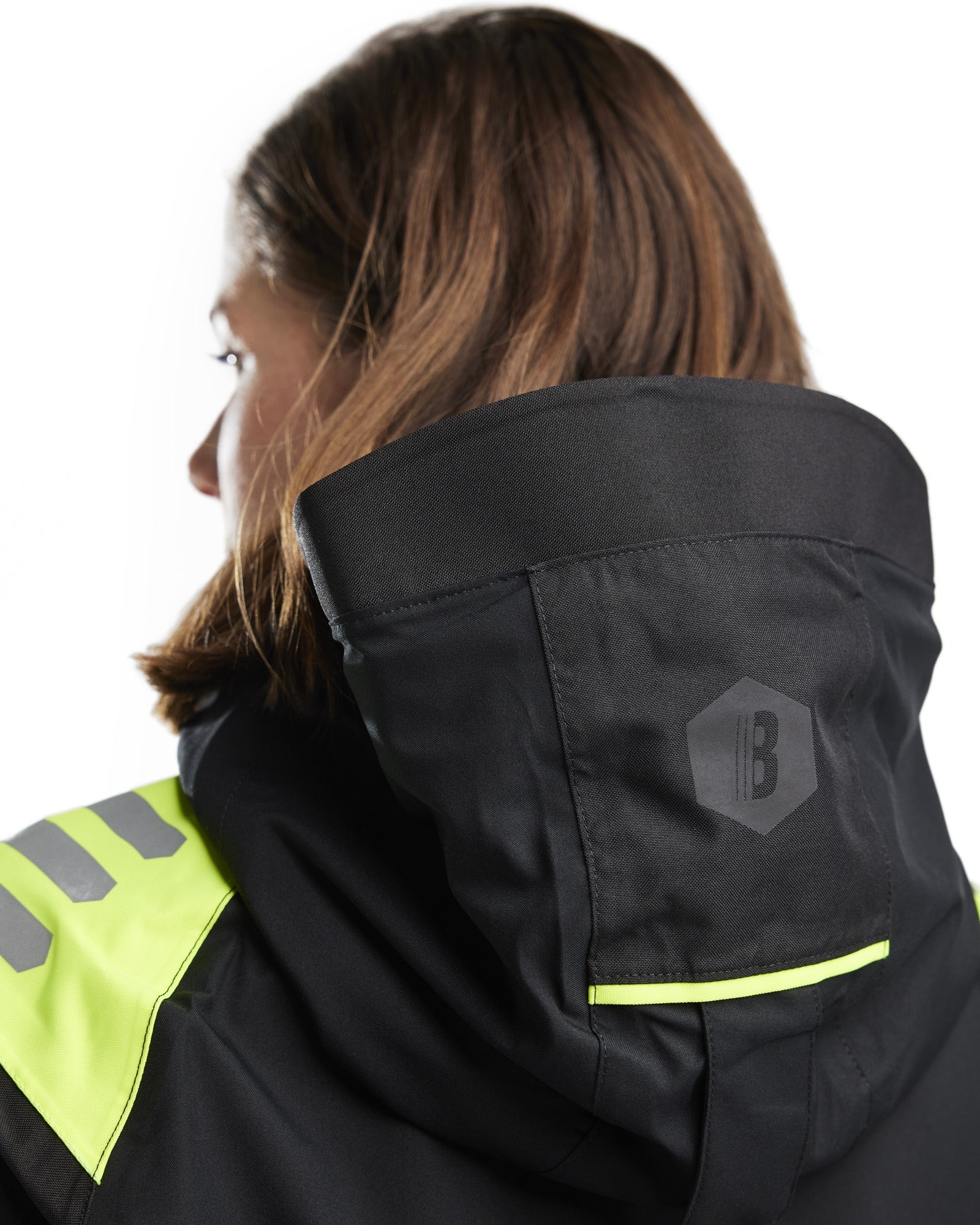 Blaklader High Vis Ladies Shell Jacket, Black/Yellow (8)
