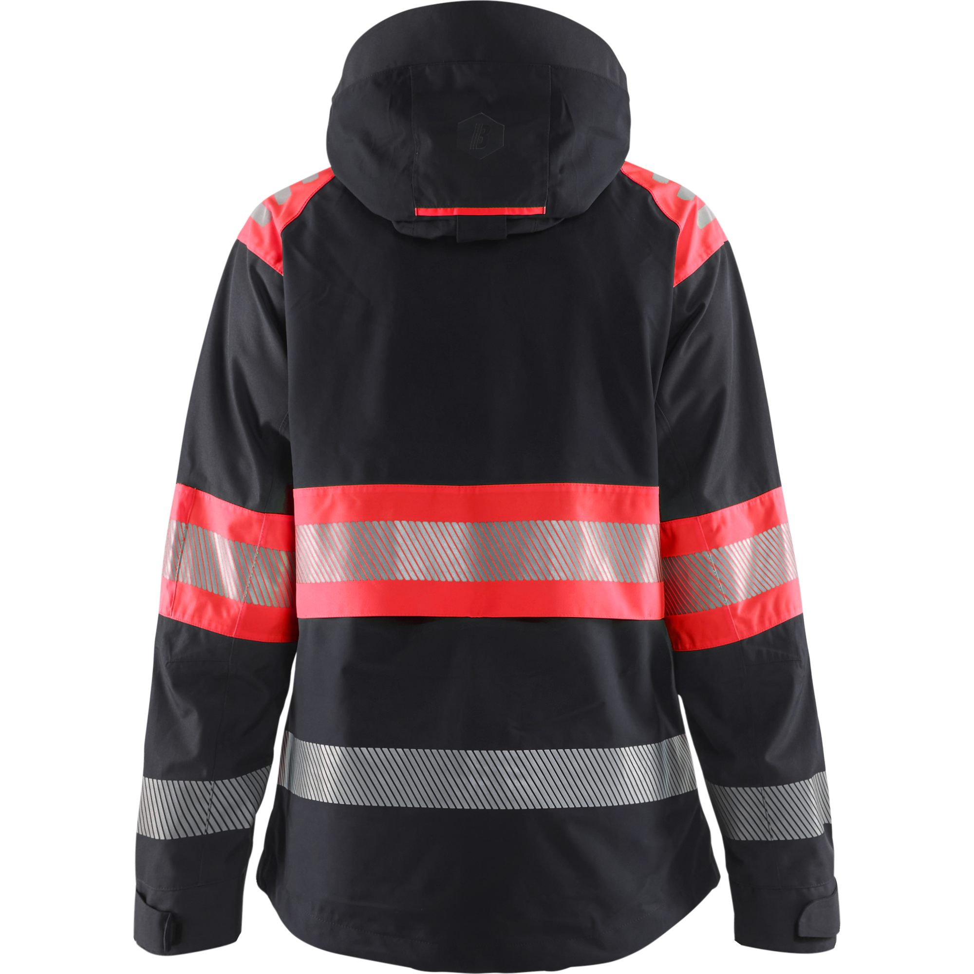 Blaklader High Vis Ladies Shell Jacket, Black/High Vis Red (4)