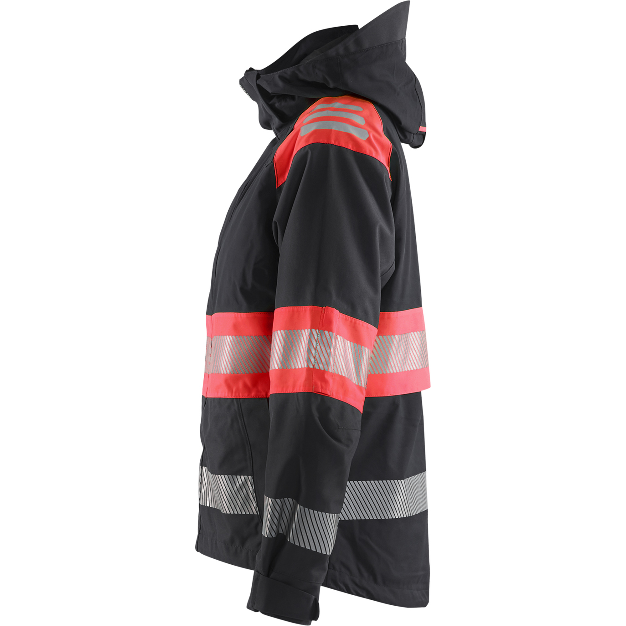 Blaklader High Vis Ladies Shell Jacket, Black/High Vis Red (3)