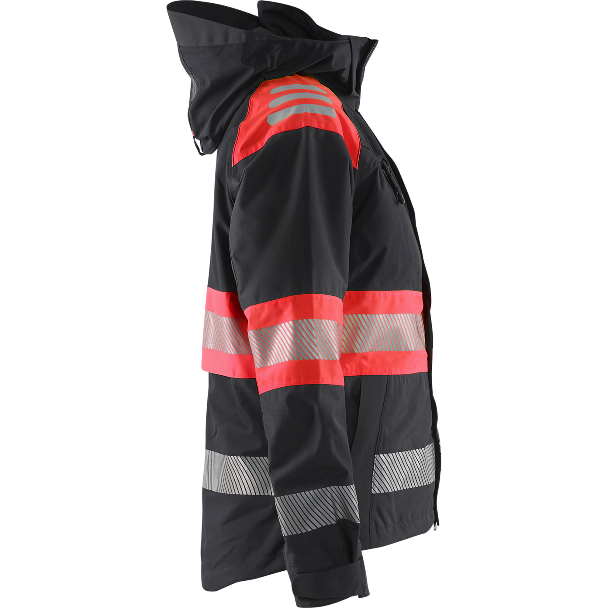 Blaklader High Vis Ladies Shell Jacket, Black/High Vis Red (2)