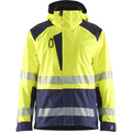 Blaklader High Vis Shell Jacket, Yellow/Navy Blue