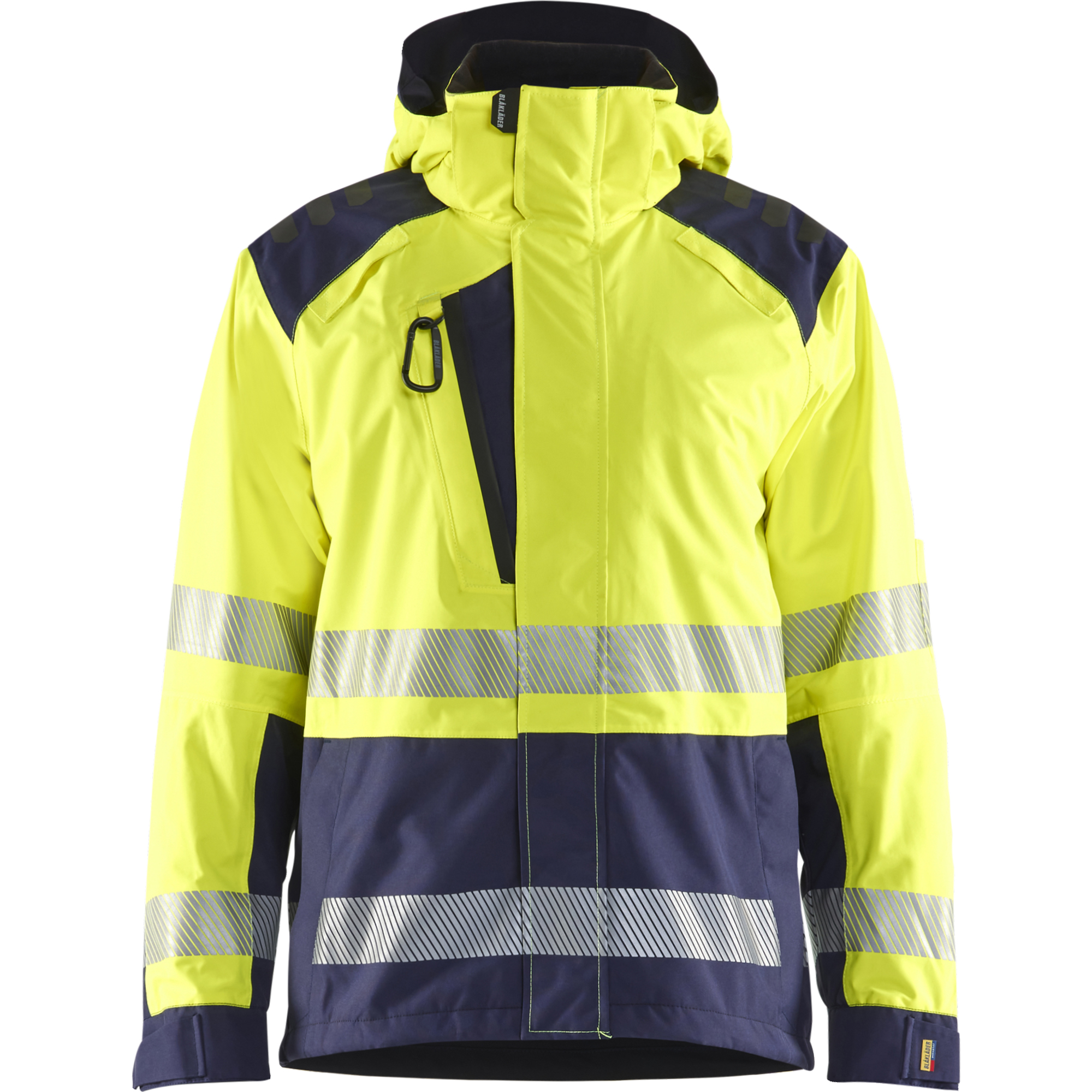 Blaklader High Vis Shell Jacket, Yellow/Navy Blue