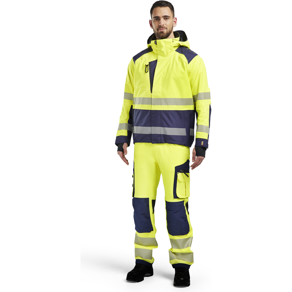Blaklader High Vis Shell Jacket, Yellow/Navy Blue (5)