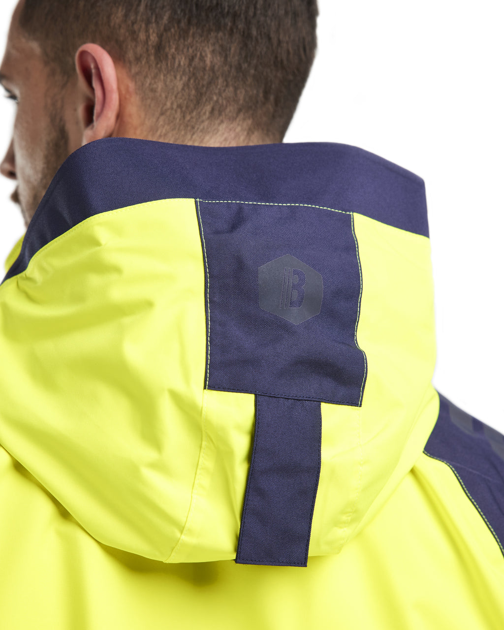 Blaklader High Vis Shell Jacket, Yellow/Navy Blue (10)