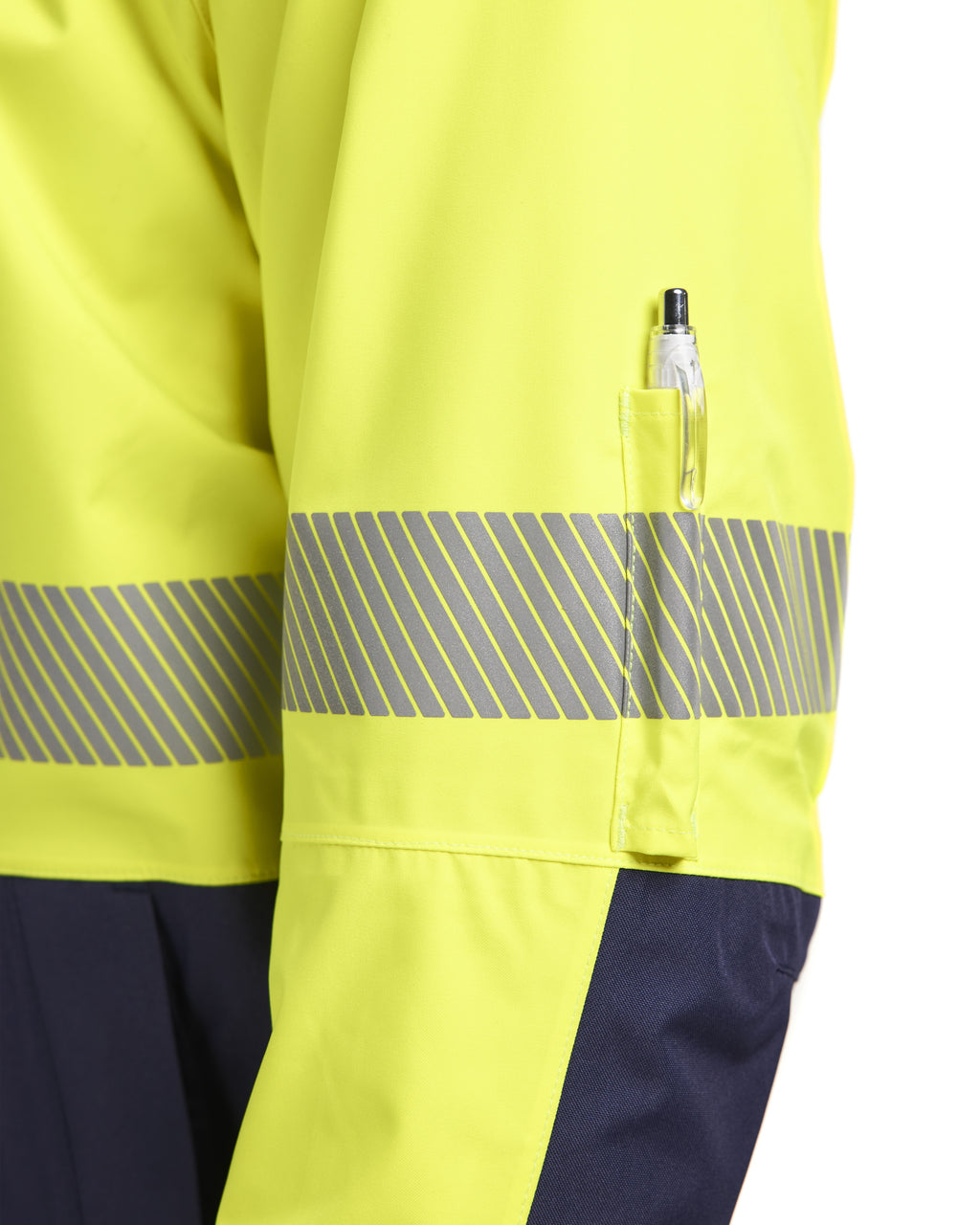 Blaklader High Vis Shell Jacket, Yellow/Navy Blue (11)