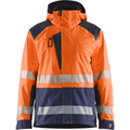 Blaklader High Vis Shell Jacket, Orange/Navy Blue