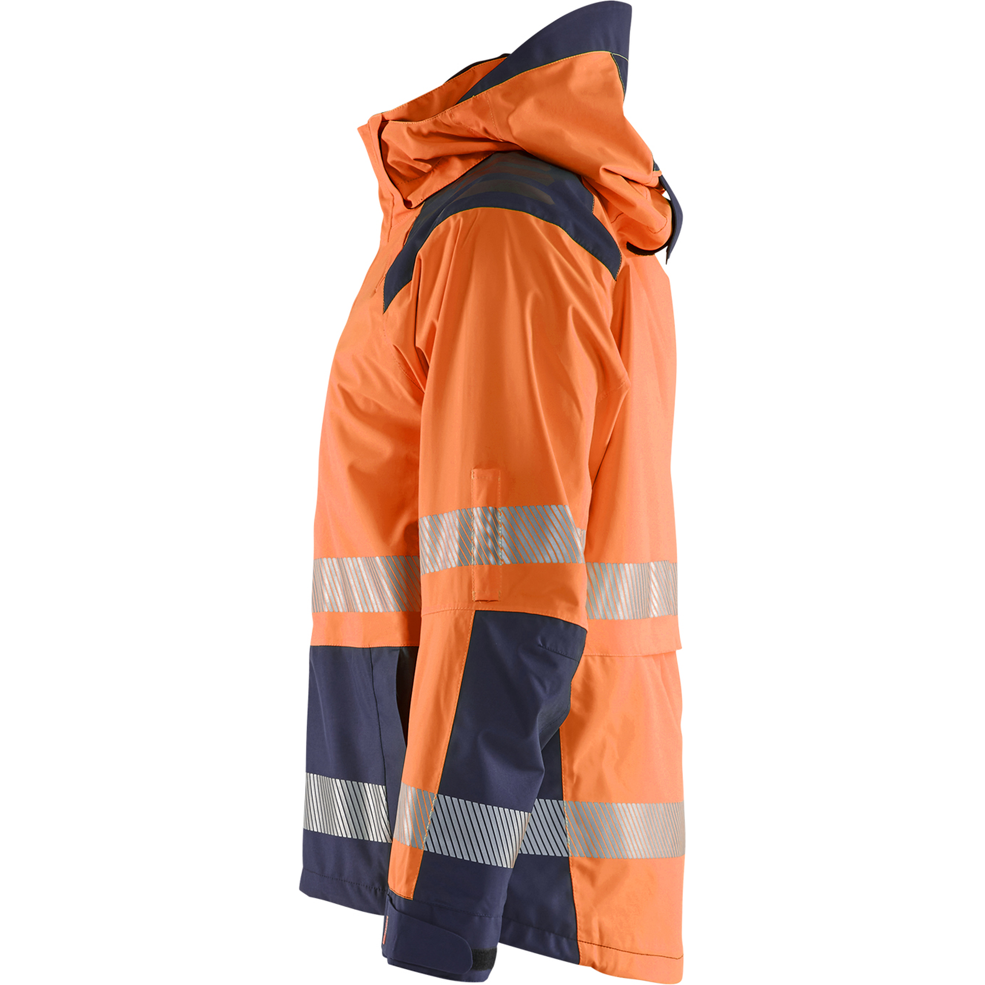 Blaklader High Vis Shell Jacket, Orange/Navy Blue (3)