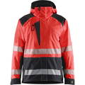 Blaklader High Vis Shell Jacket, Red/Black