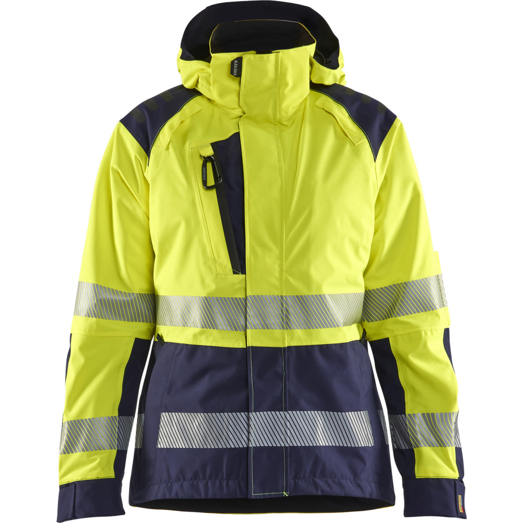 Blaklader High Vis Women's Shell Jacket, Yellow/Navy Blue