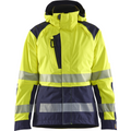 Blaklader High Vis Women's Shell Jacket, Yellow/Navy Blue