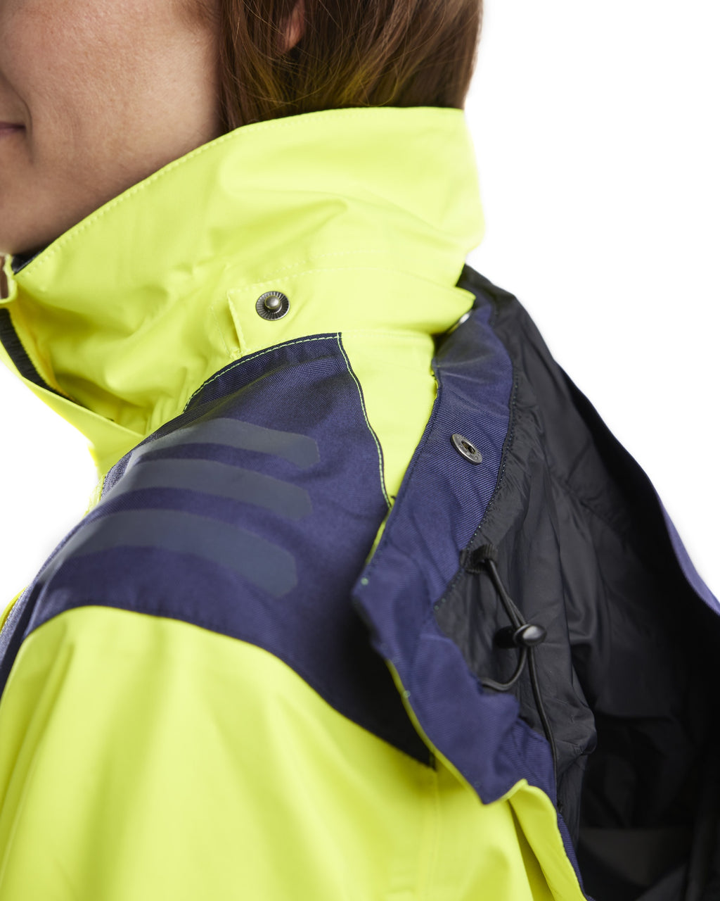 Blaklader High Vis Women's Shell Jacket, Yellow/Navy Blue (7)