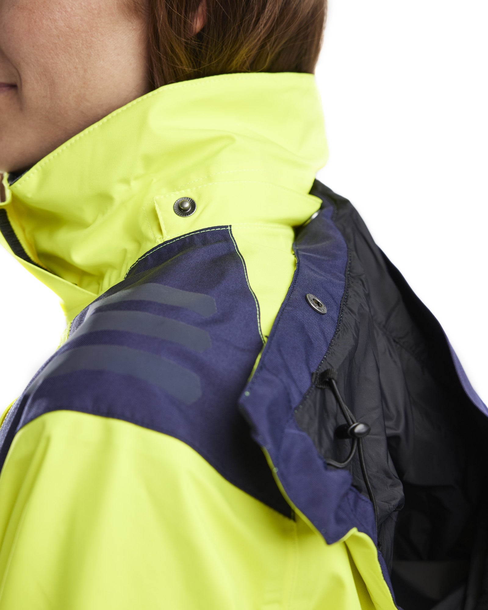 Blaklader High Vis Women's Shell Jacket, Yellow/Navy Blue (7)