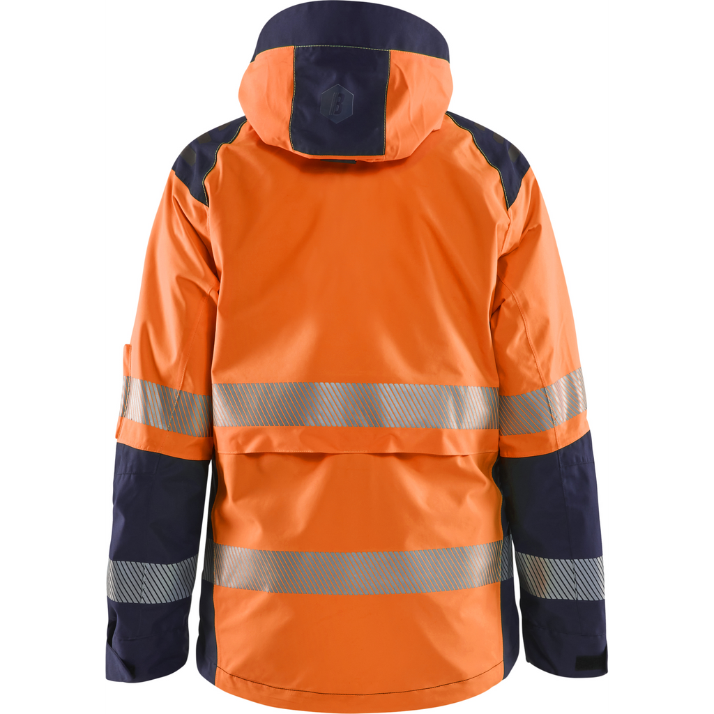 Blaklader High Vis Women's Shell Jacket, Orange/Navy Blue (4)