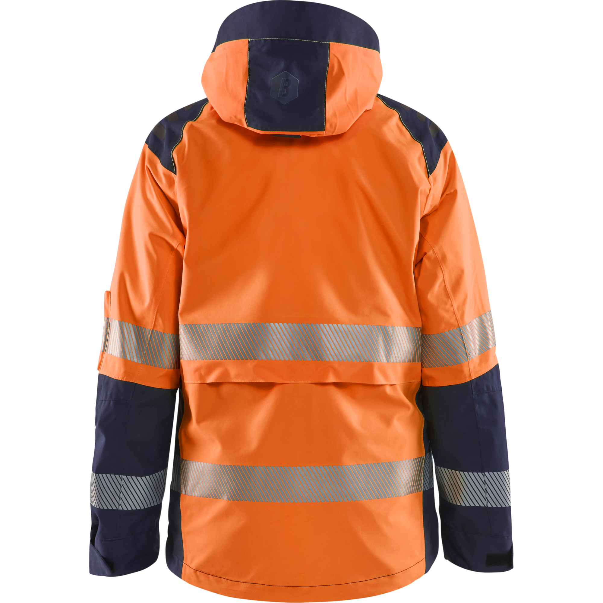 Blaklader High Vis Women's Shell Jacket, Orange/Navy Blue (4)