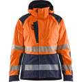 Blaklader High Vis Women's Shell Jacket, Orange/Navy Blue