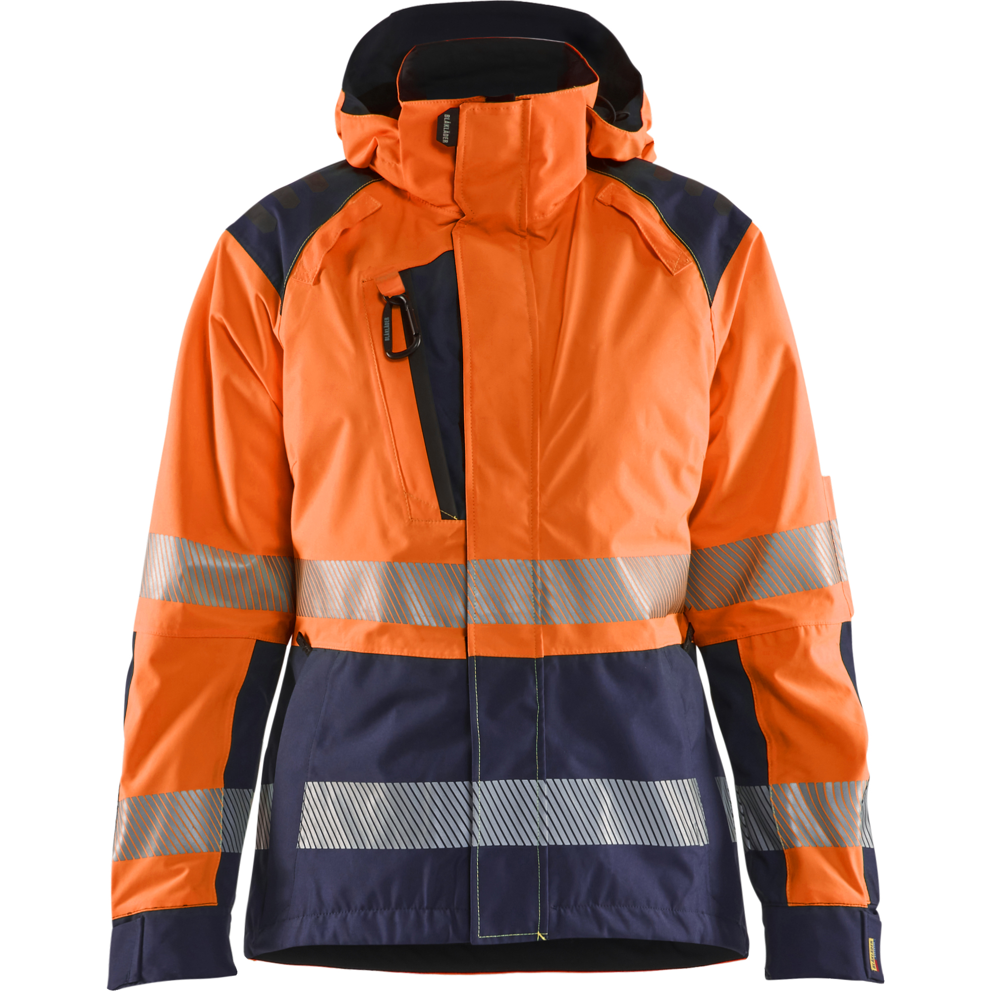 Blaklader High Vis Women's Shell Jacket, Orange/Navy Blue