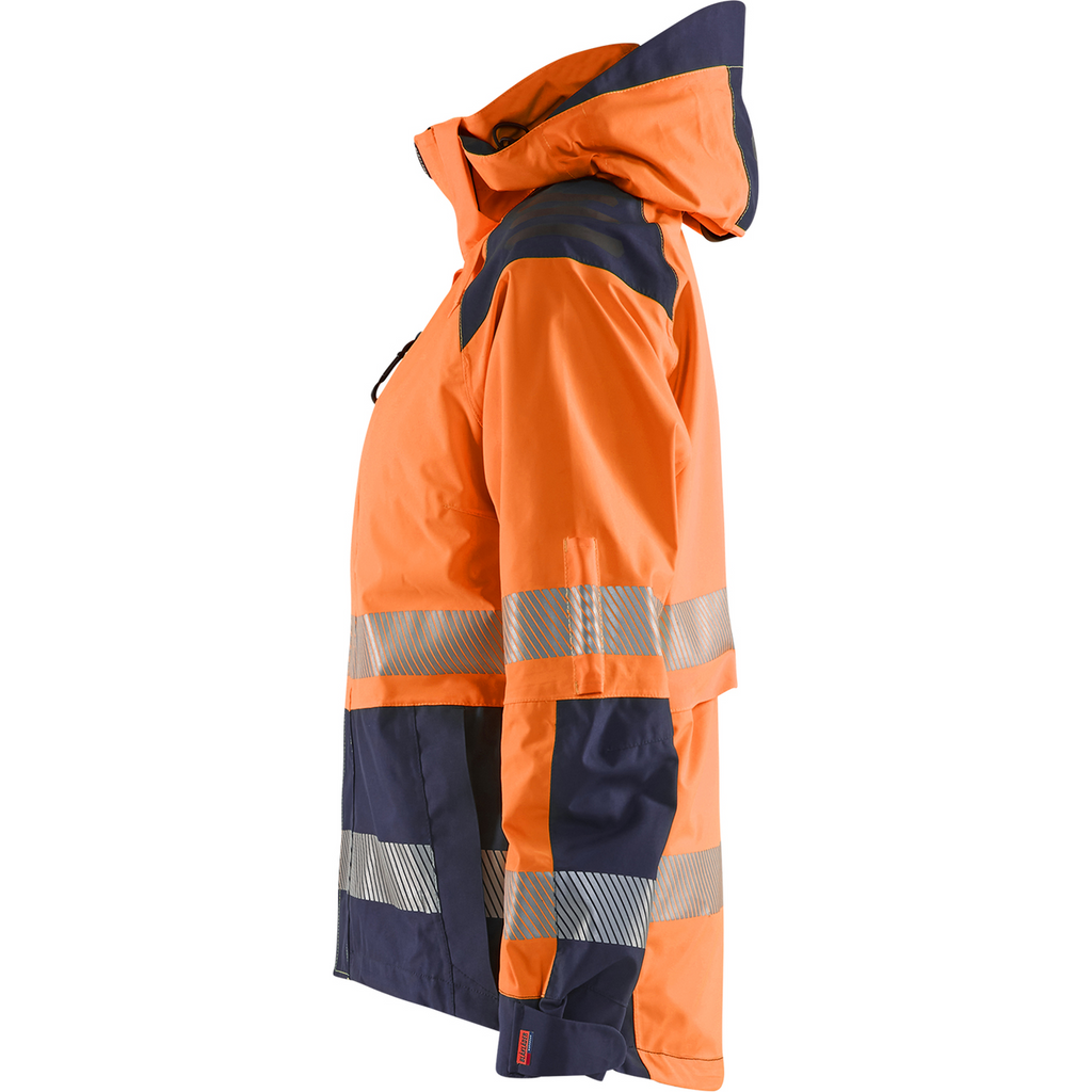 Blaklader High Vis Women's Shell Jacket, Orange/Navy Blue (3)
