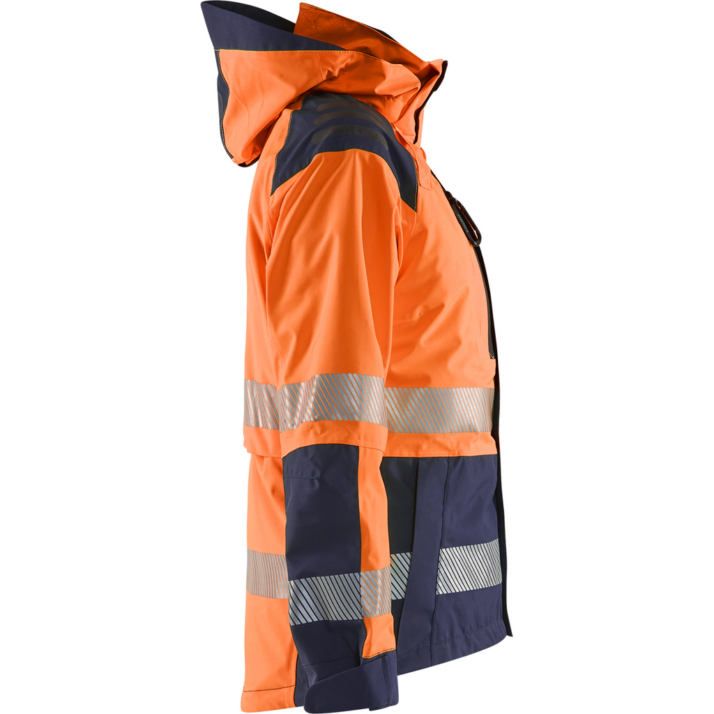 Blaklader High Vis Women's Shell Jacket, Orange/Navy Blue (2)