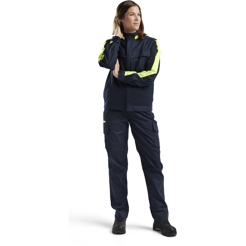Blaklader Ladies Stretch Industrial Jacket, Dark Navy/Yellow (5)