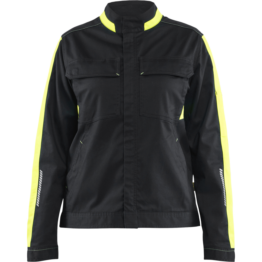 Blaklader Ladies Industrial Stretch Jacket, Black/Yellow