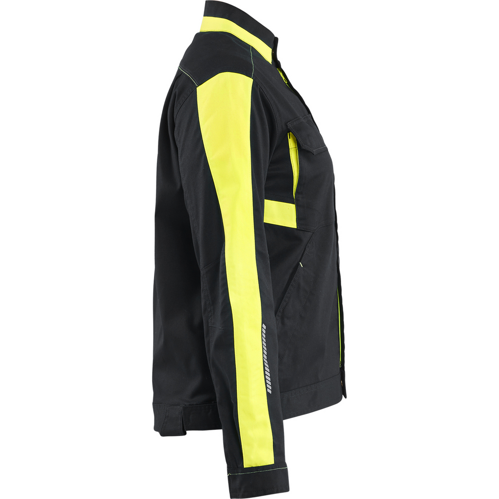 Blaklader Ladies Industrial Stretch Jacket, Black/Yellow (2)