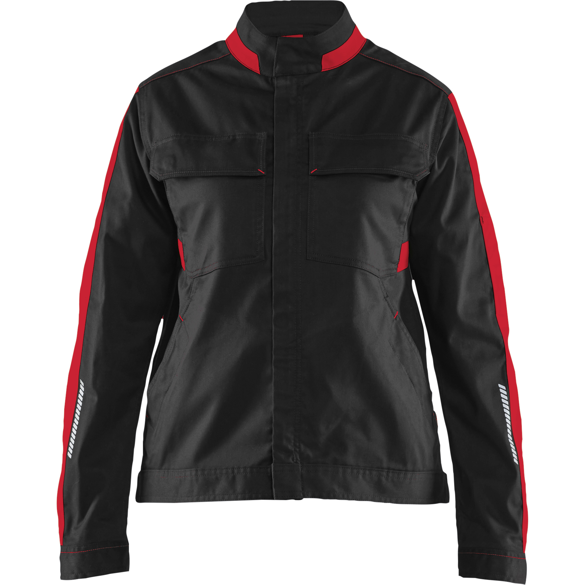 Blaklader Ladies Stretch Industry Jacket, Black/Red