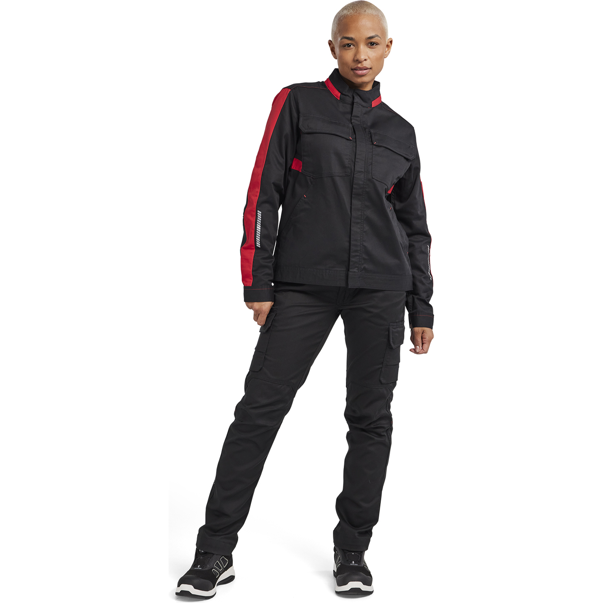 Blaklader Ladies Stretch Industry Jacket, Black/Red (5)
