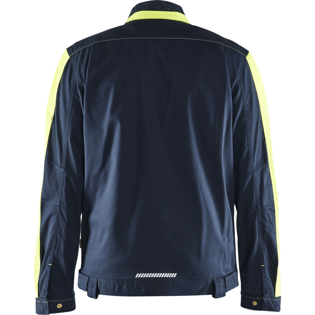 Blaklader Industry Stretch Jacket, Dark Navy/Yellow (4)