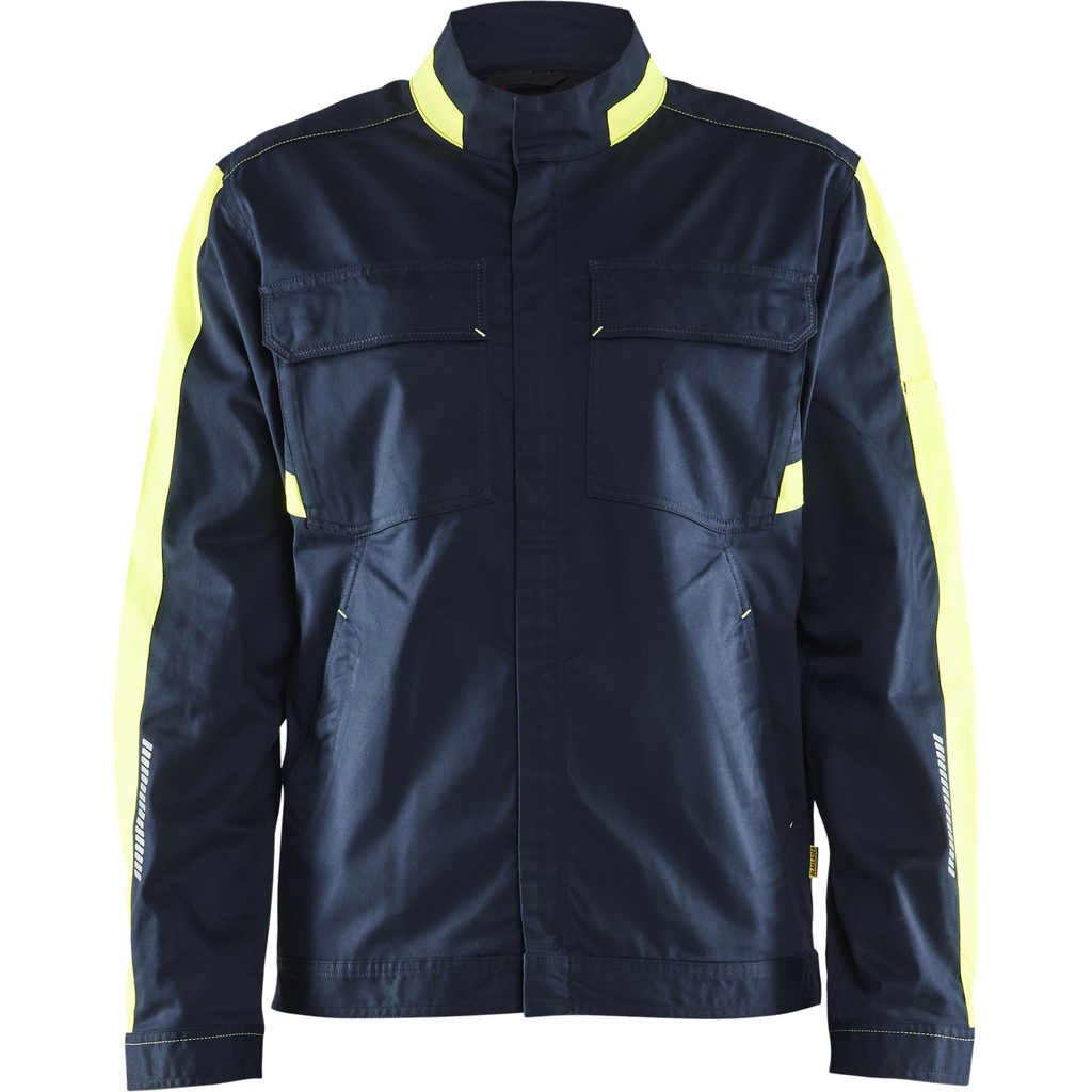 Blaklader Industry Stretch Jacket, Dark Navy/Yellow