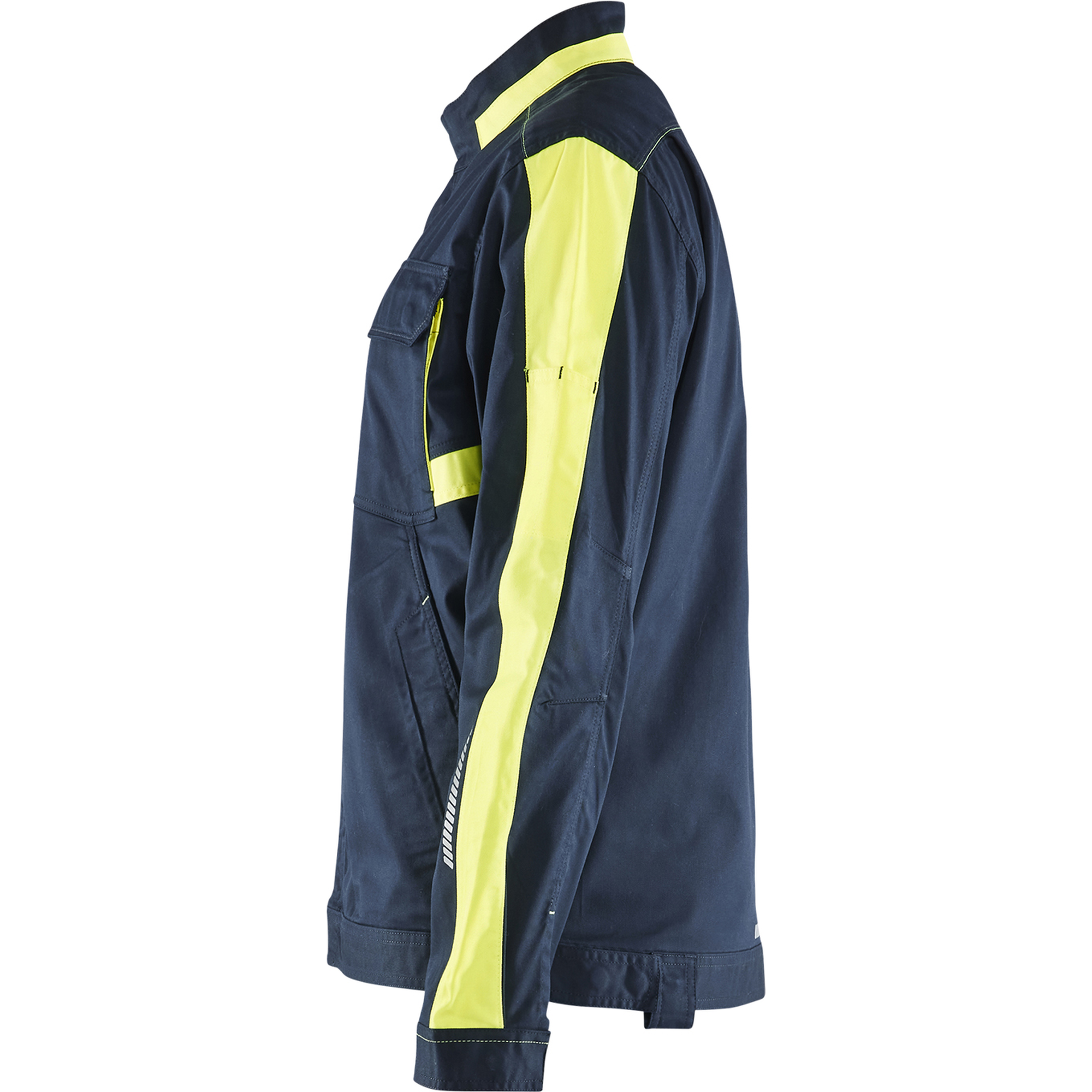 Blaklader Industry Stretch Jacket, Dark Navy/Yellow (3)