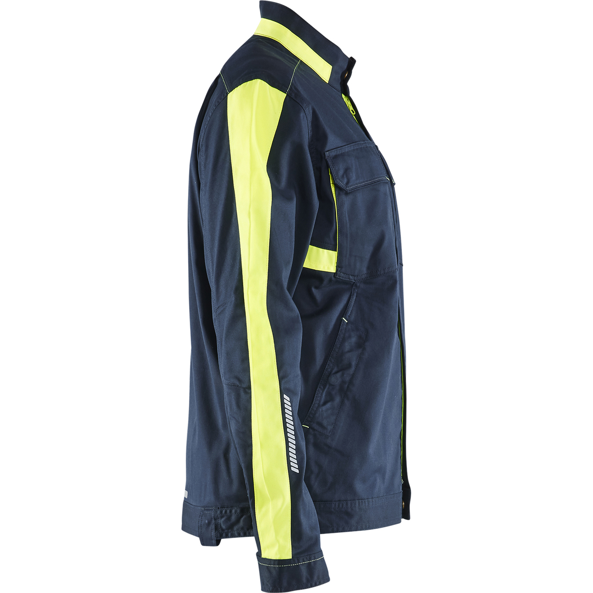 Blaklader Industry Stretch Jacket, Dark Navy/Yellow (2)