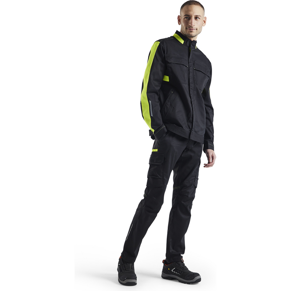 Blaklader Industry Stretch Jacket, Black/Yellow (5)