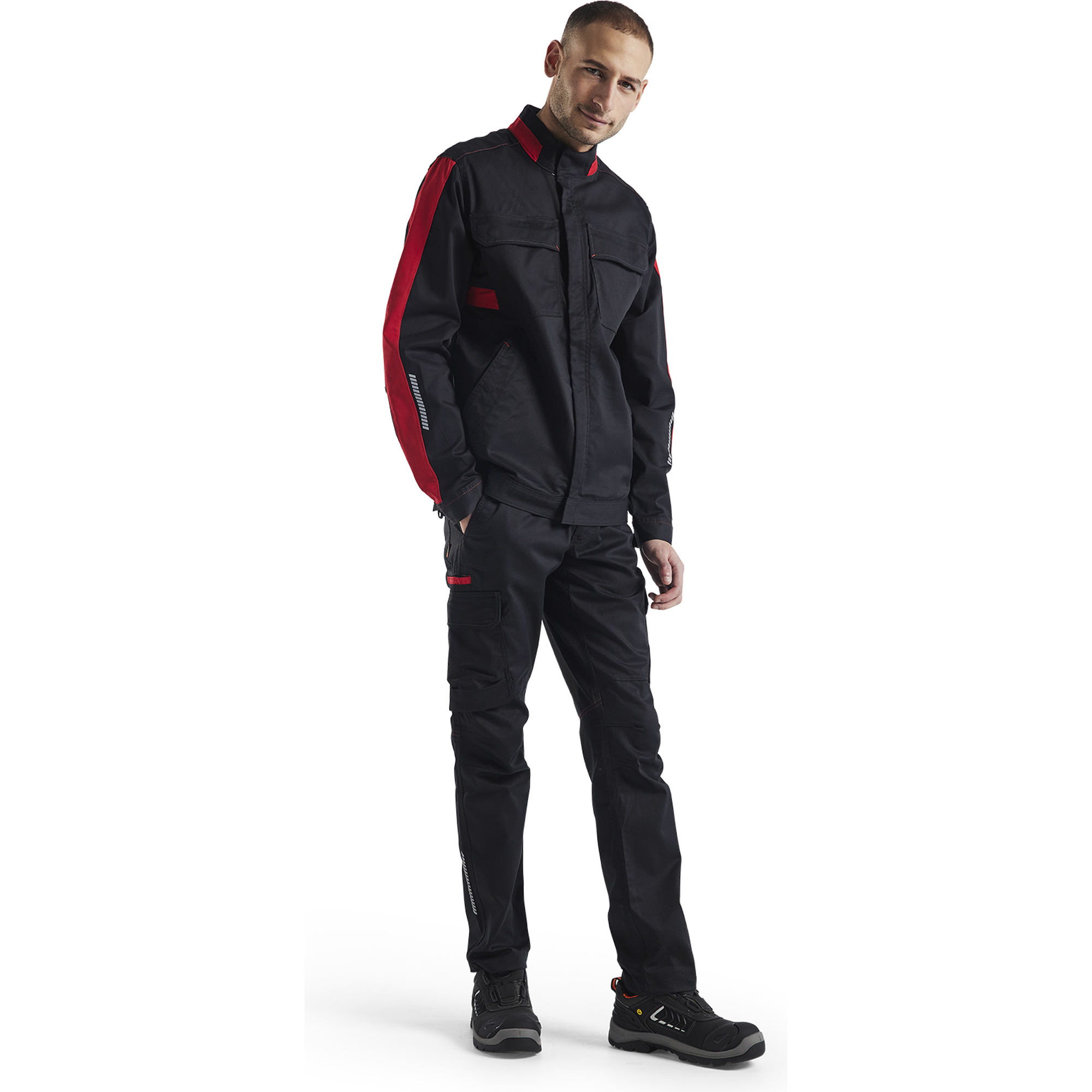 Blaklader Industry Stretch Jacket, Black/Red (5)