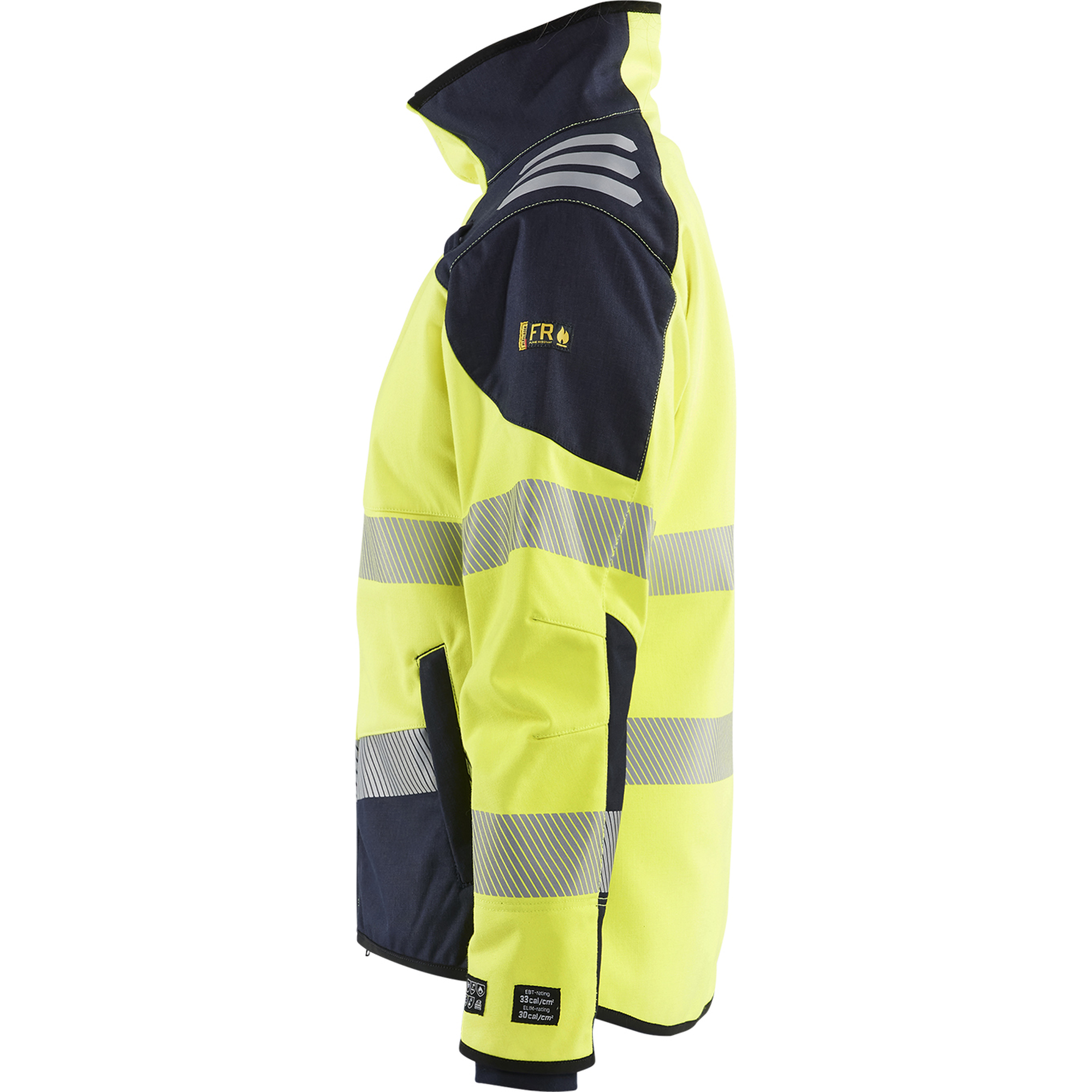 Blaklader Ladies Multinorm Softshell Jacket, Yellow/Navy Blue (3)