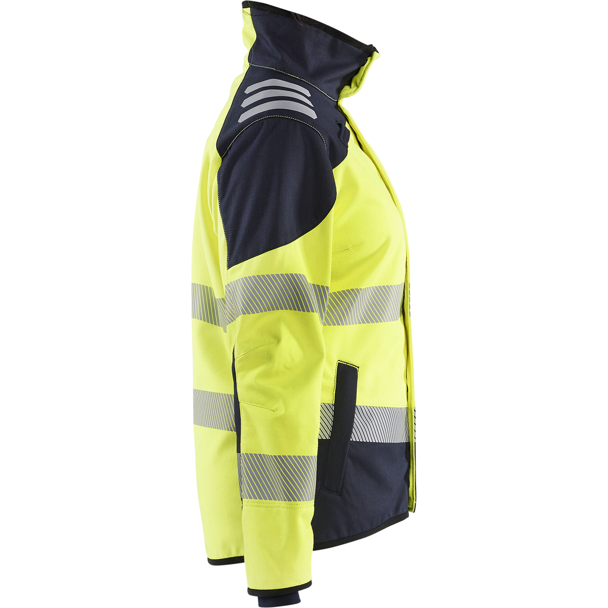 Blaklader Ladies Multinorm Softshell Jacket, Yellow/Navy Blue (2)