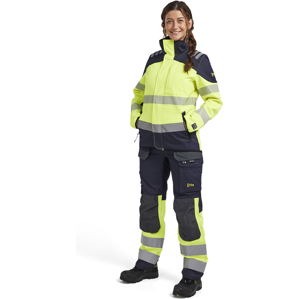 Blaklader Ladies Multinorm Softshell Jacket, Yellow/Navy Blue (5)