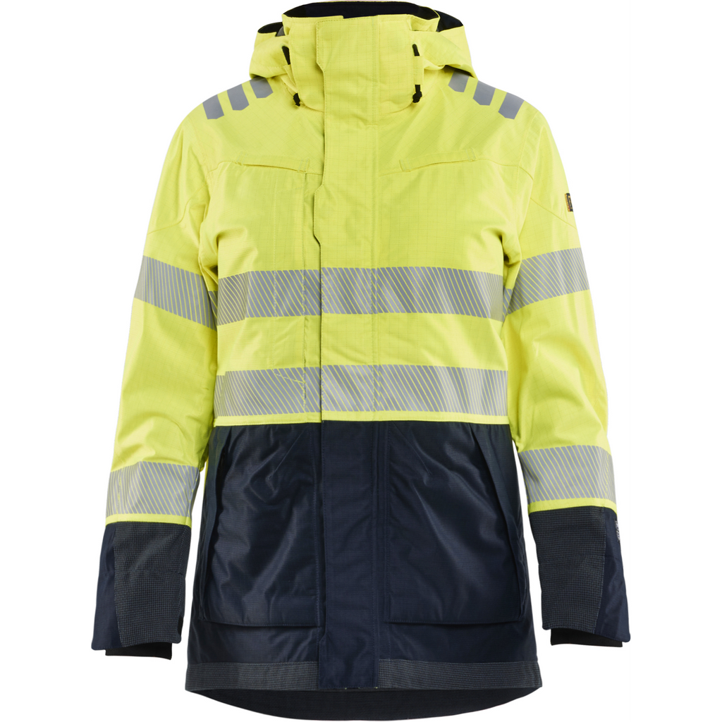 Blaklader Ladies Multinorm Shell Jacket, Yellow/Navy Blue