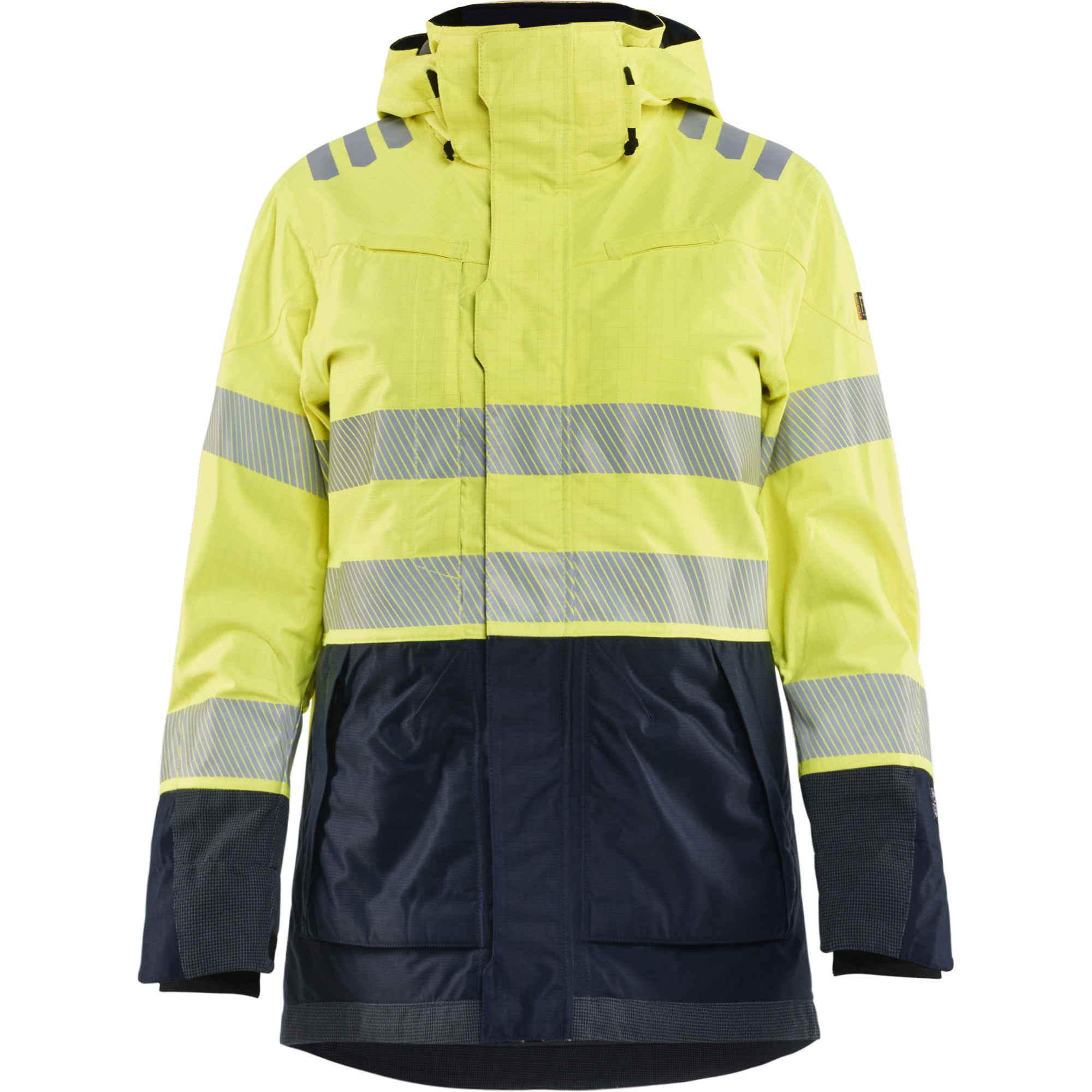 Blaklader Ladies Multinorm Shell Jacket, Yellow/Navy Blue