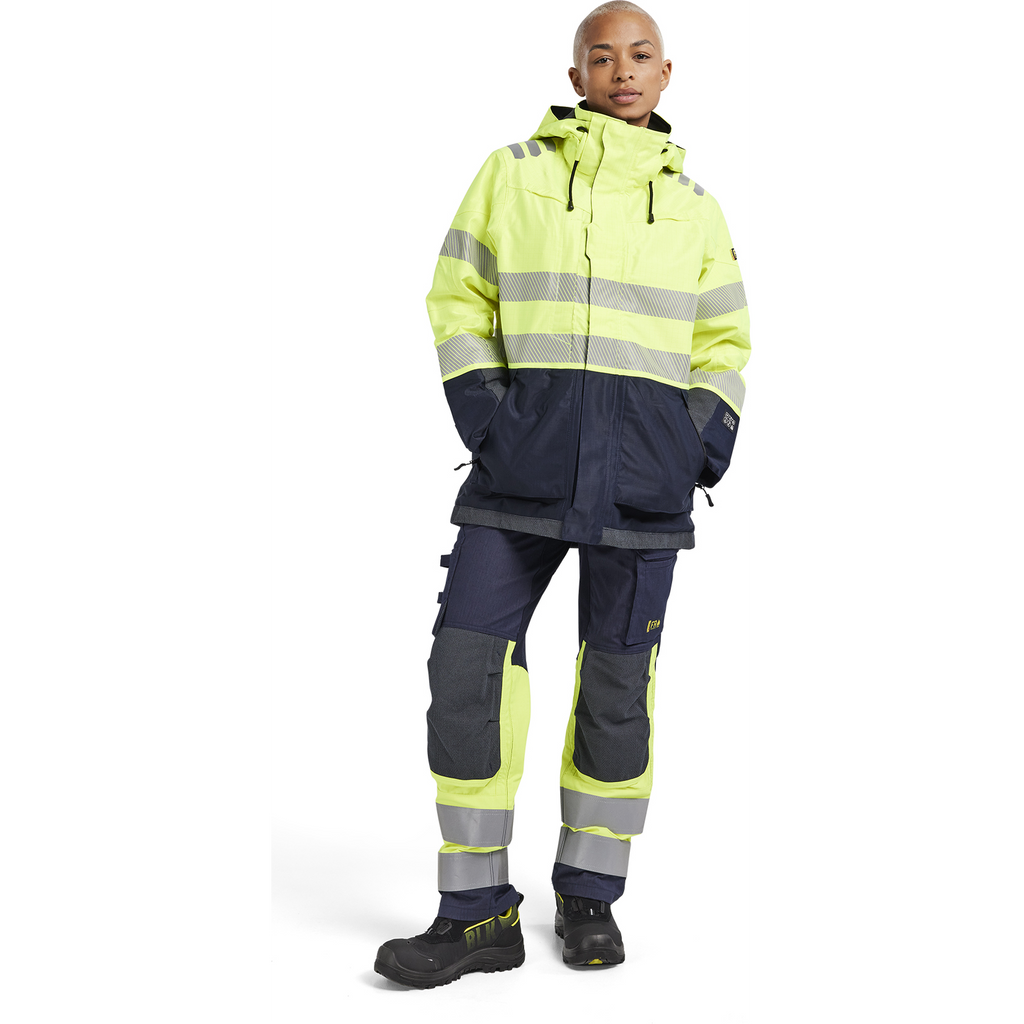 Blaklader Ladies Multinorm Shell Jacket, Yellow/Navy Blue (5)