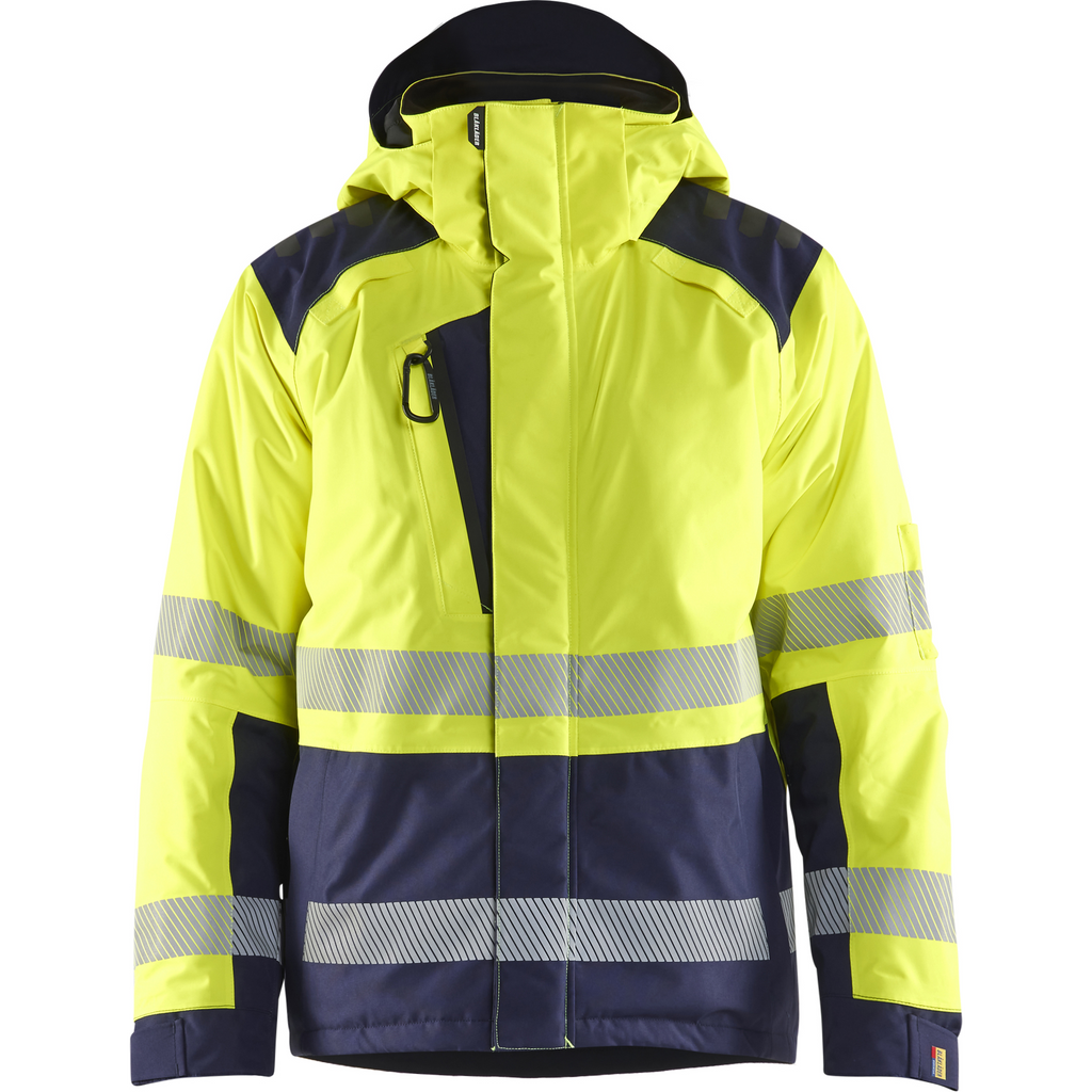 Blaklader High Vis Winter Jacket, Yellow/Navy Blue